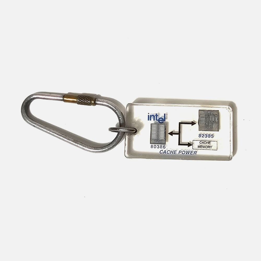 Vintage Intel 80386 82385 Cache Power Promotional Die Display